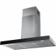 MEPAMSA Campana decorativa  STILO NEO 90 INOX +CRISTAL NEGRO. 325.0708.817. Ancho 90. Negro Espejo. Clase B